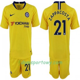Koszulka Chelsea Davide Zappacosta 21 Dziecięcy Wyjazdowe Koszulki Piłkarskie 2018-2019 Krótki Rękaw